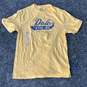 Vintage Polo Ralph Lauren Youth Large (14-16) T Shirt Yellow Athletic Dept. New